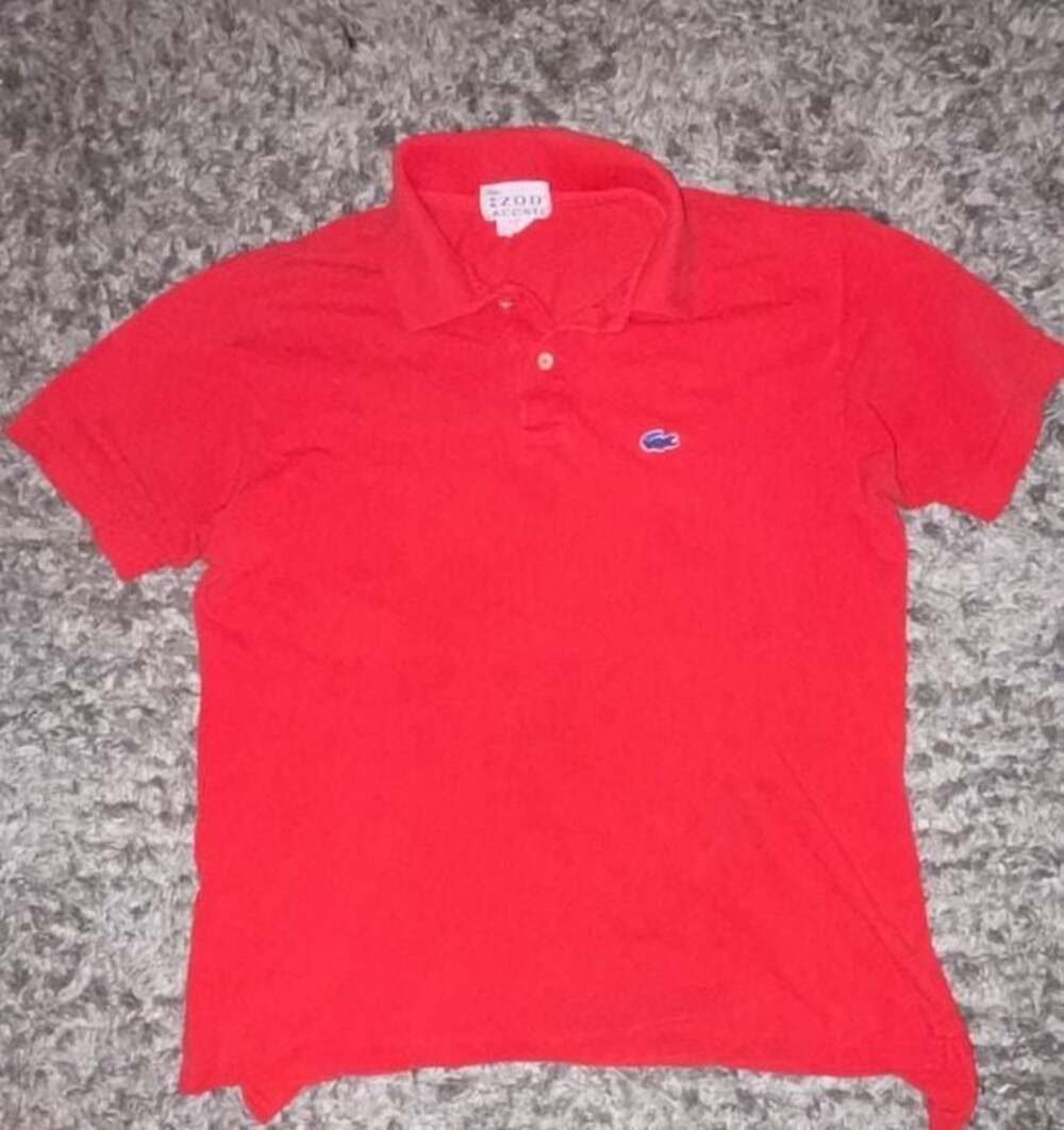 Vintage Izod Lacoste Cotton Piqué Polo Shirt in Red